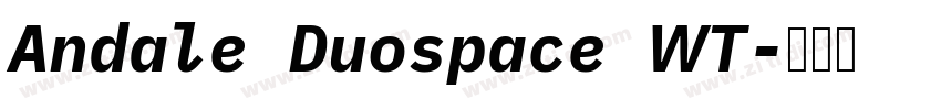 Andale Duospace WT字体转换